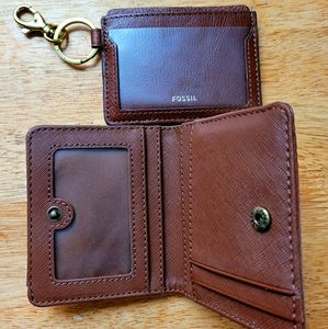 Fossil bifold wallet and id card wallet
